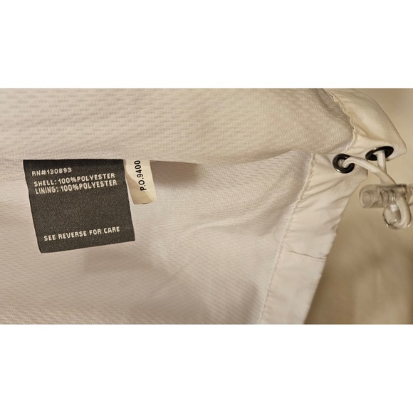 New Balance Womens White Iridescent Holographic Hooded Windbreaker Jacket Large - Picture 9 of 10